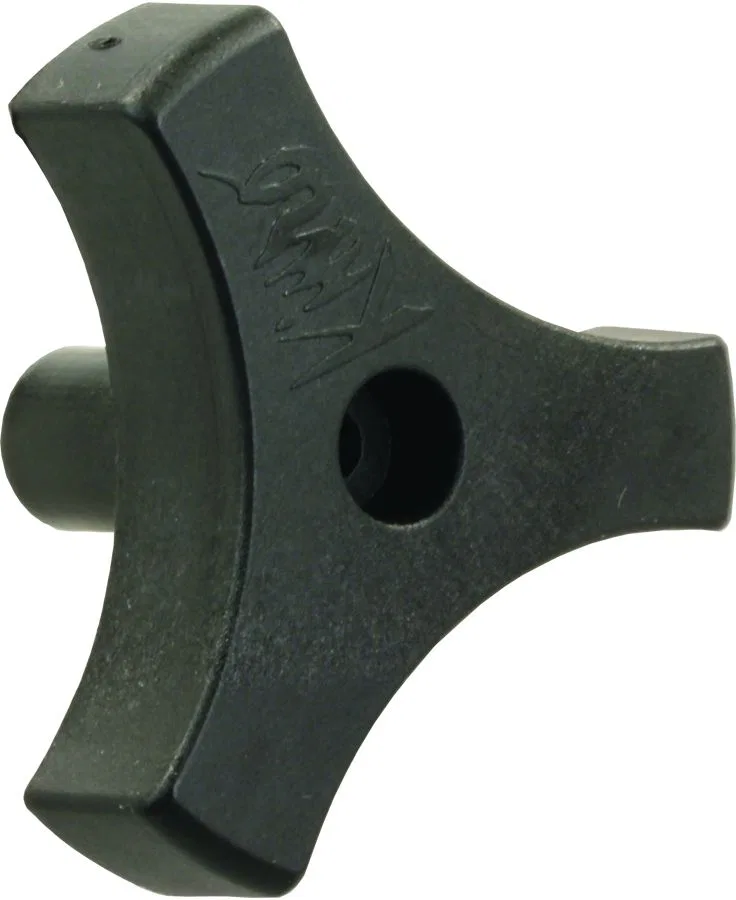 20195 – JR PRODUCTS Window Crank Knob, Triangular 13/16 Inch Shaft Black Plastic With Replacement Screw